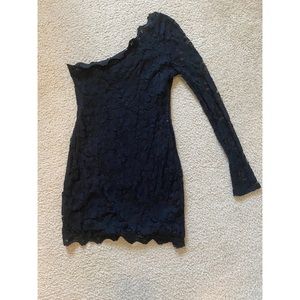 One Shoulder Lace Dress - Large